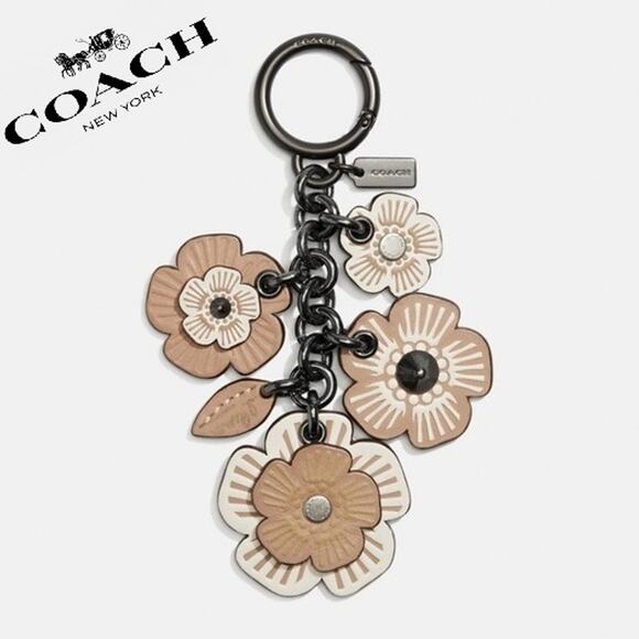 🌸Coach Tea Rose Mix Bag Charm - Picture 1 of 7